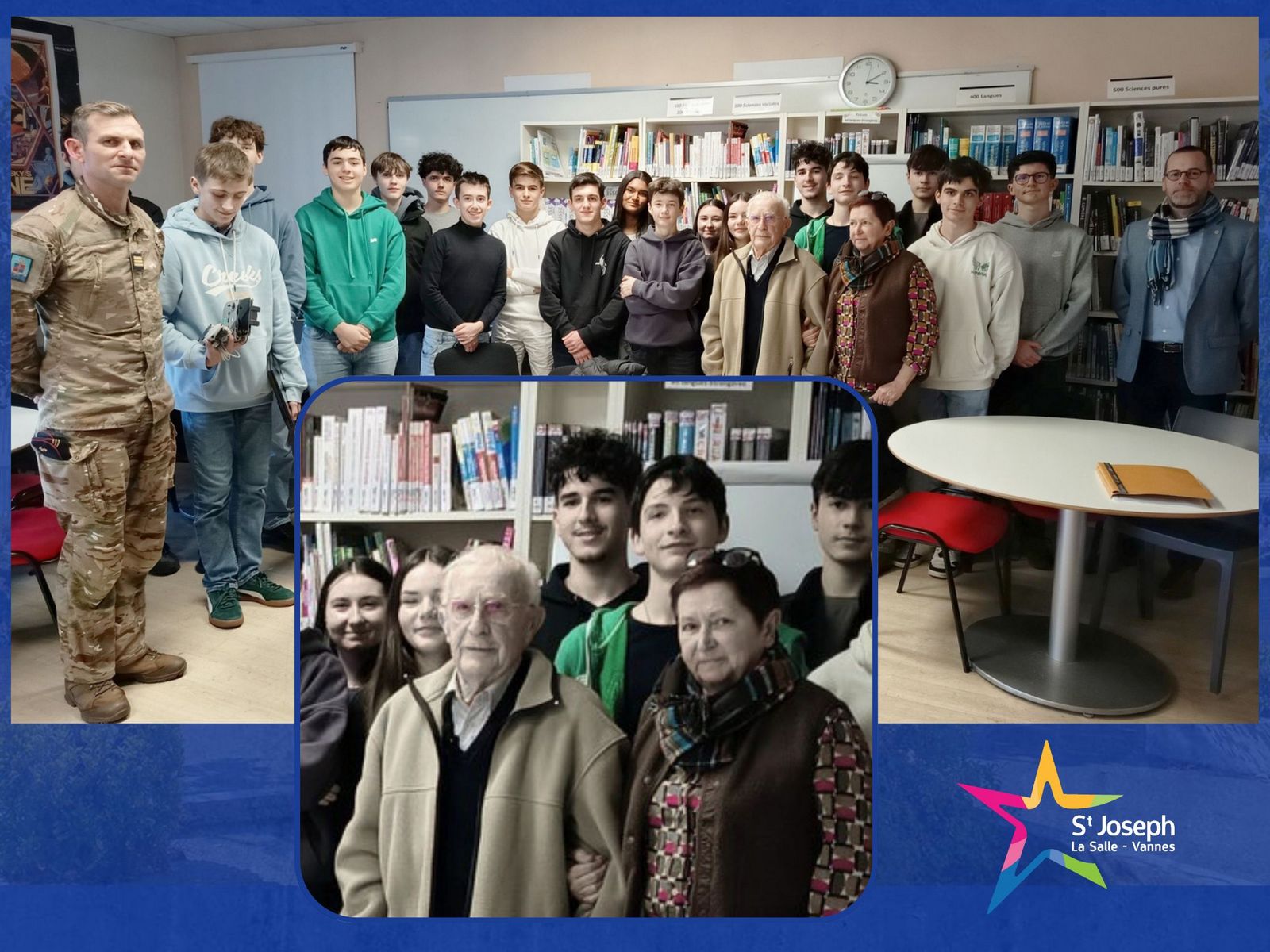 Lycéens de la classe défense et témoins